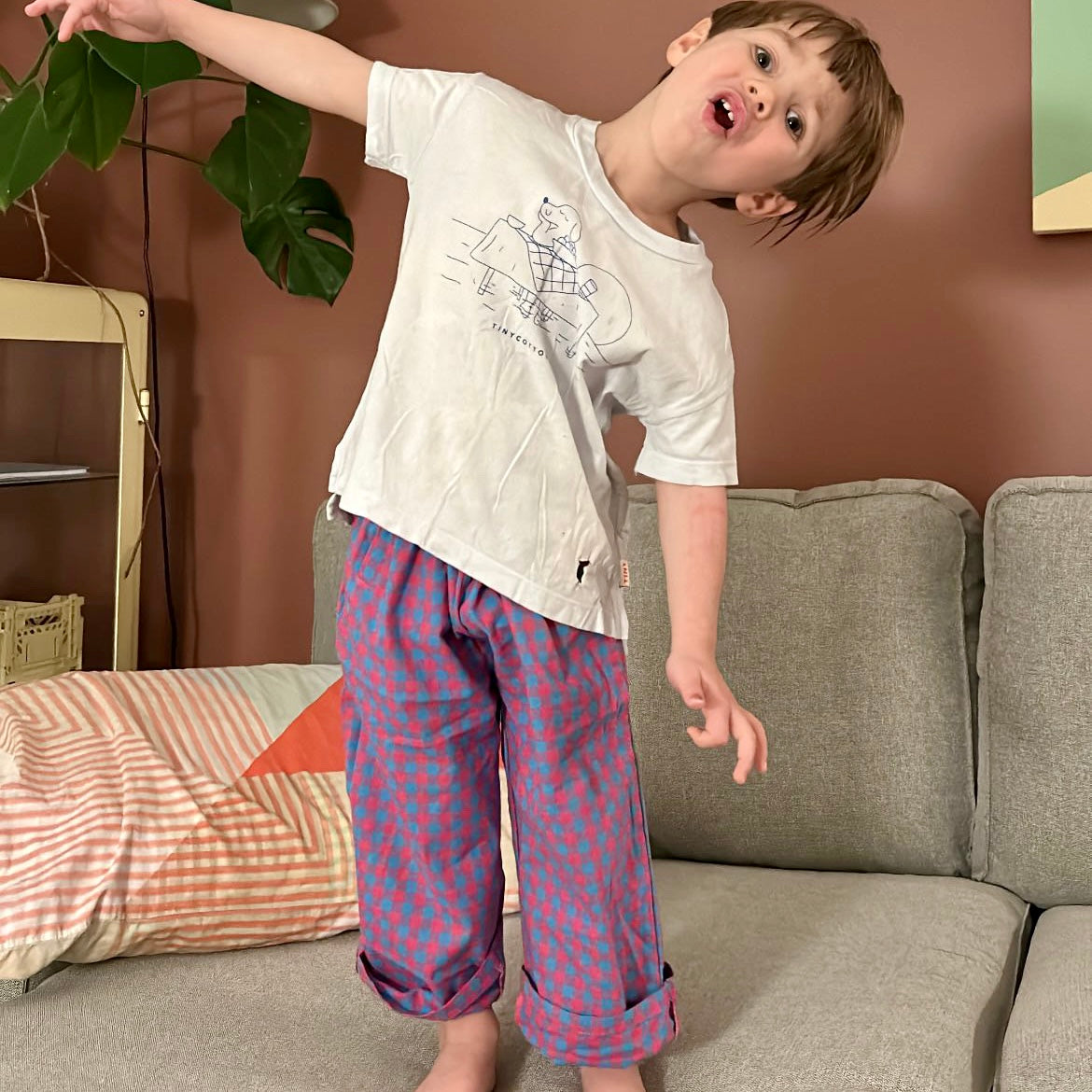 Purple Plaid Pants