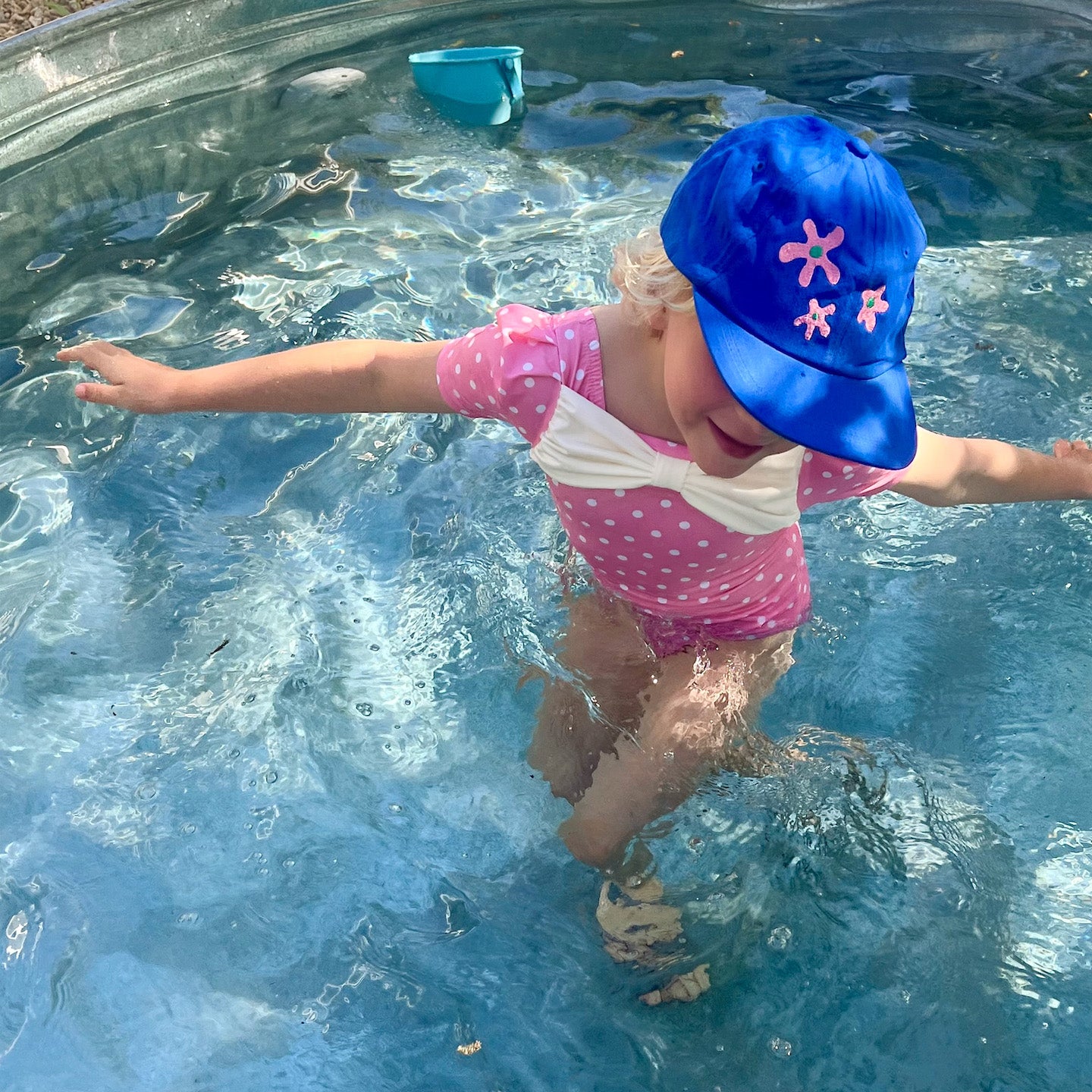 Polka Puff Sleeve Swimsuit