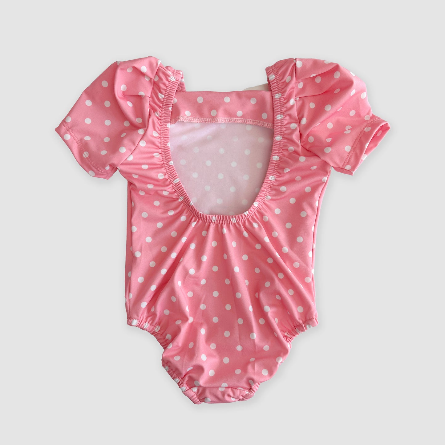 Polka Puff Sleeve Swimsuit