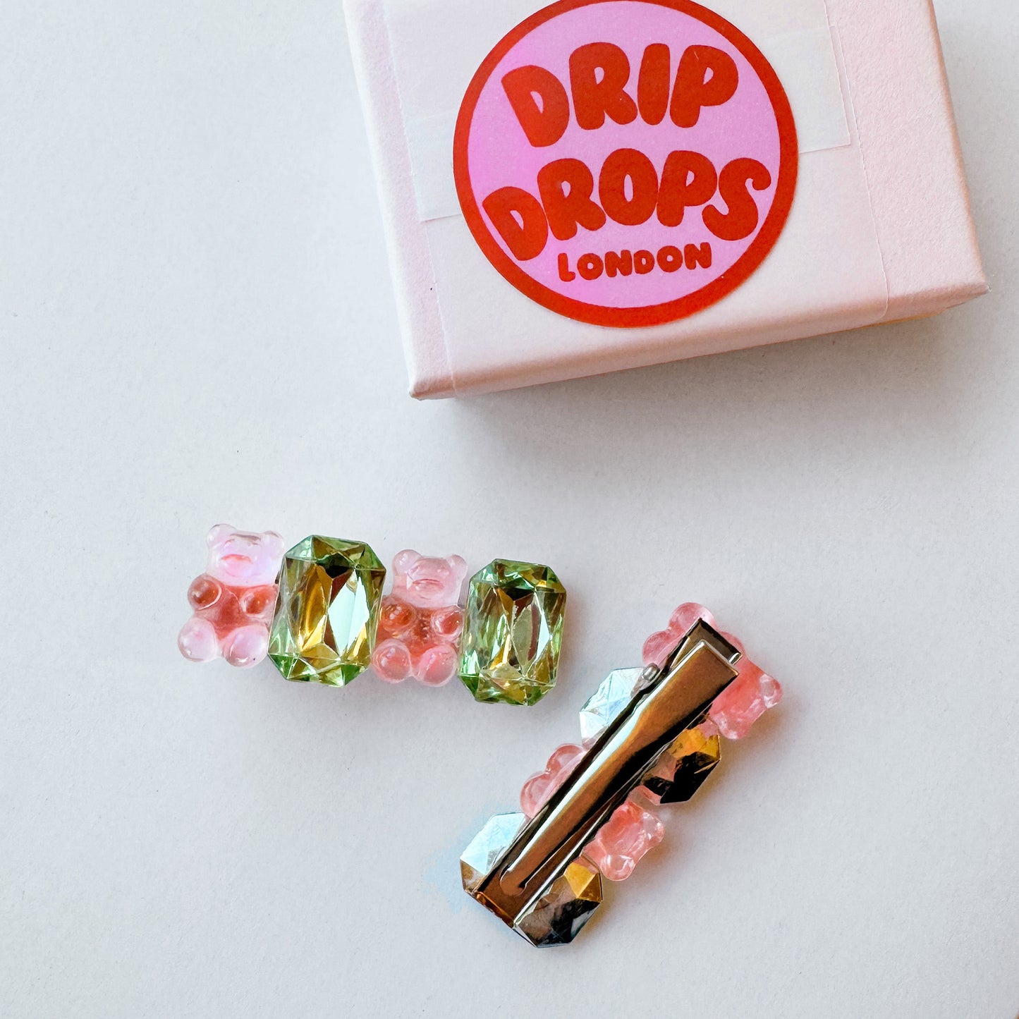 Teddy Bear Gem Hair Clips