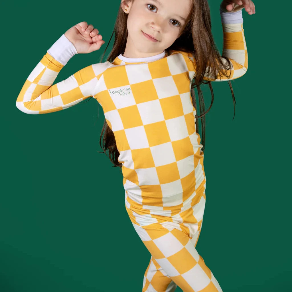 Big Yellow Checkered Jammies