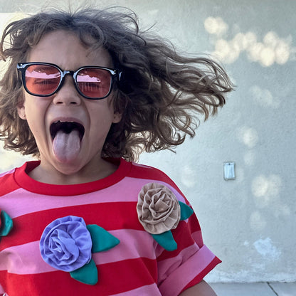 Giant Rosette Striped Tee