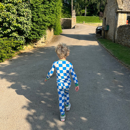 Big Blue Checkered Jammies
