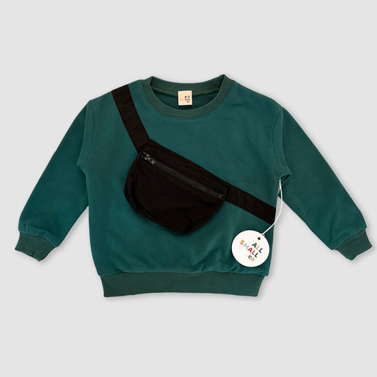 Belt Bag Crewneck Sweatshirt - Teal