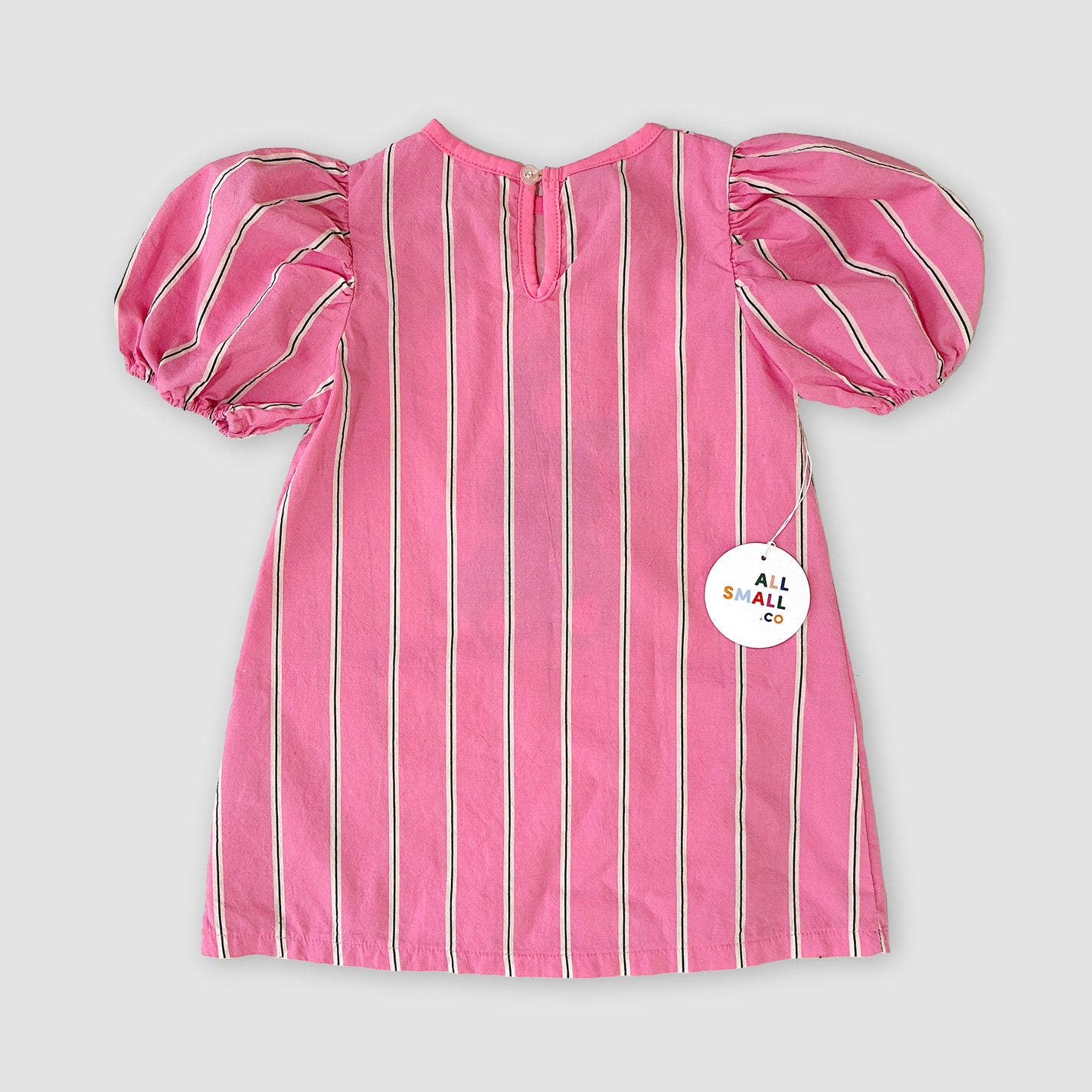 Little English Bow Back Annie Dress, Savannah Stripe