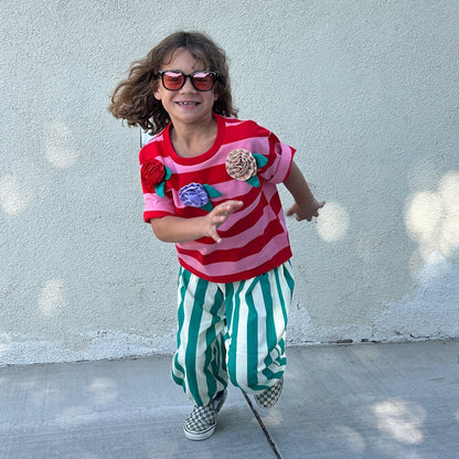 Giant Rosette Striped Tee