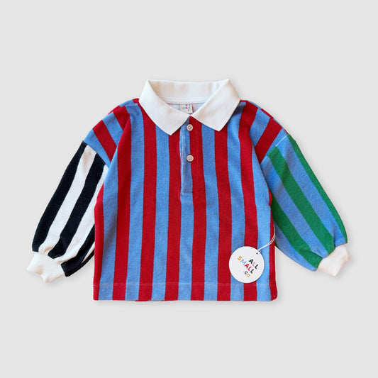 Rugby Striped Terry Polo Shirt