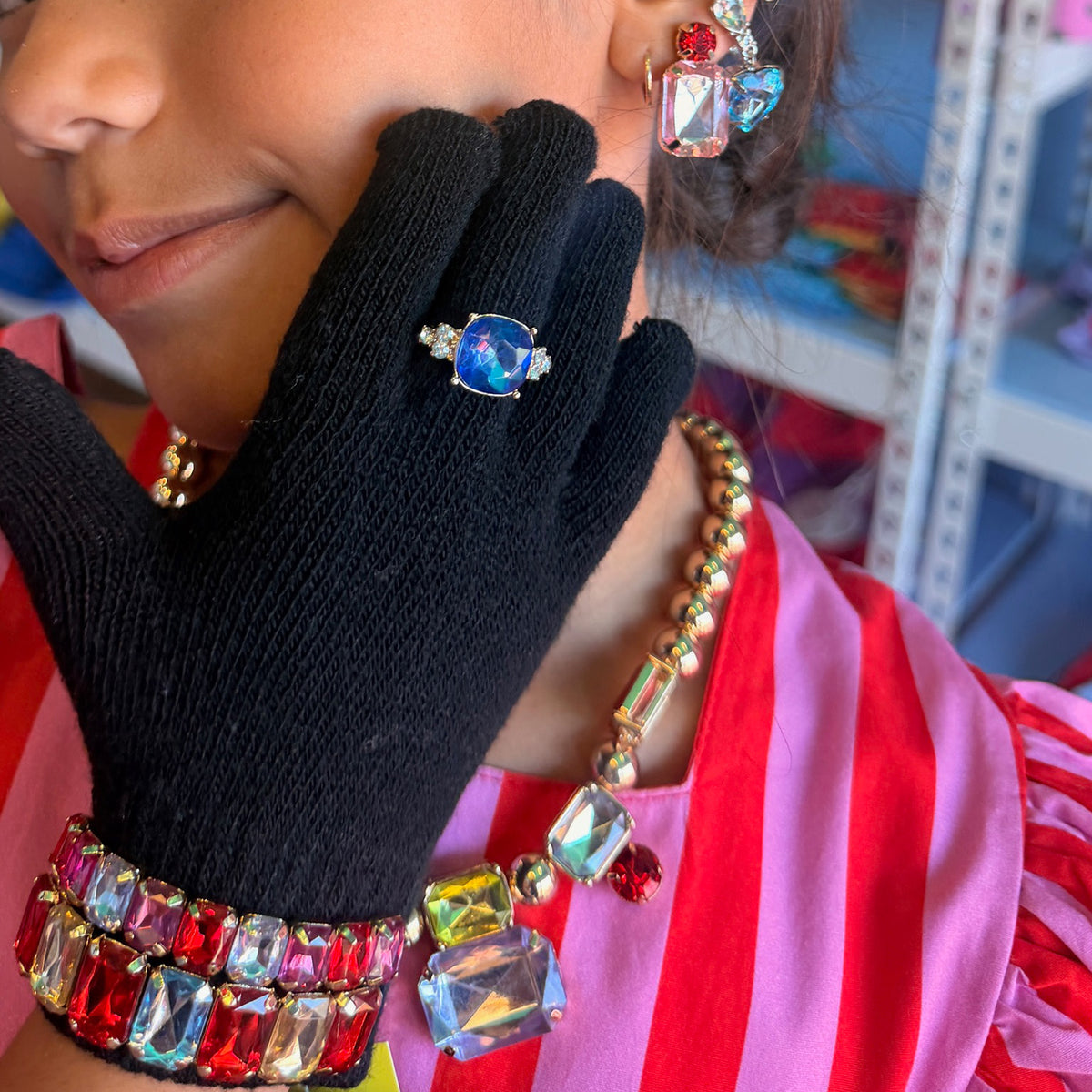 Ice Skating Jeweled Gloves