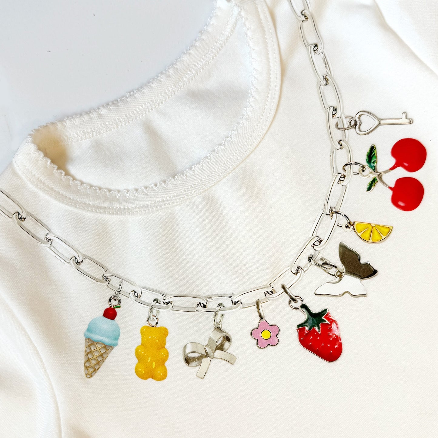 Charm Necklace Tee