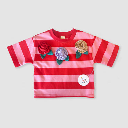 Giant Rosette Striped Tee