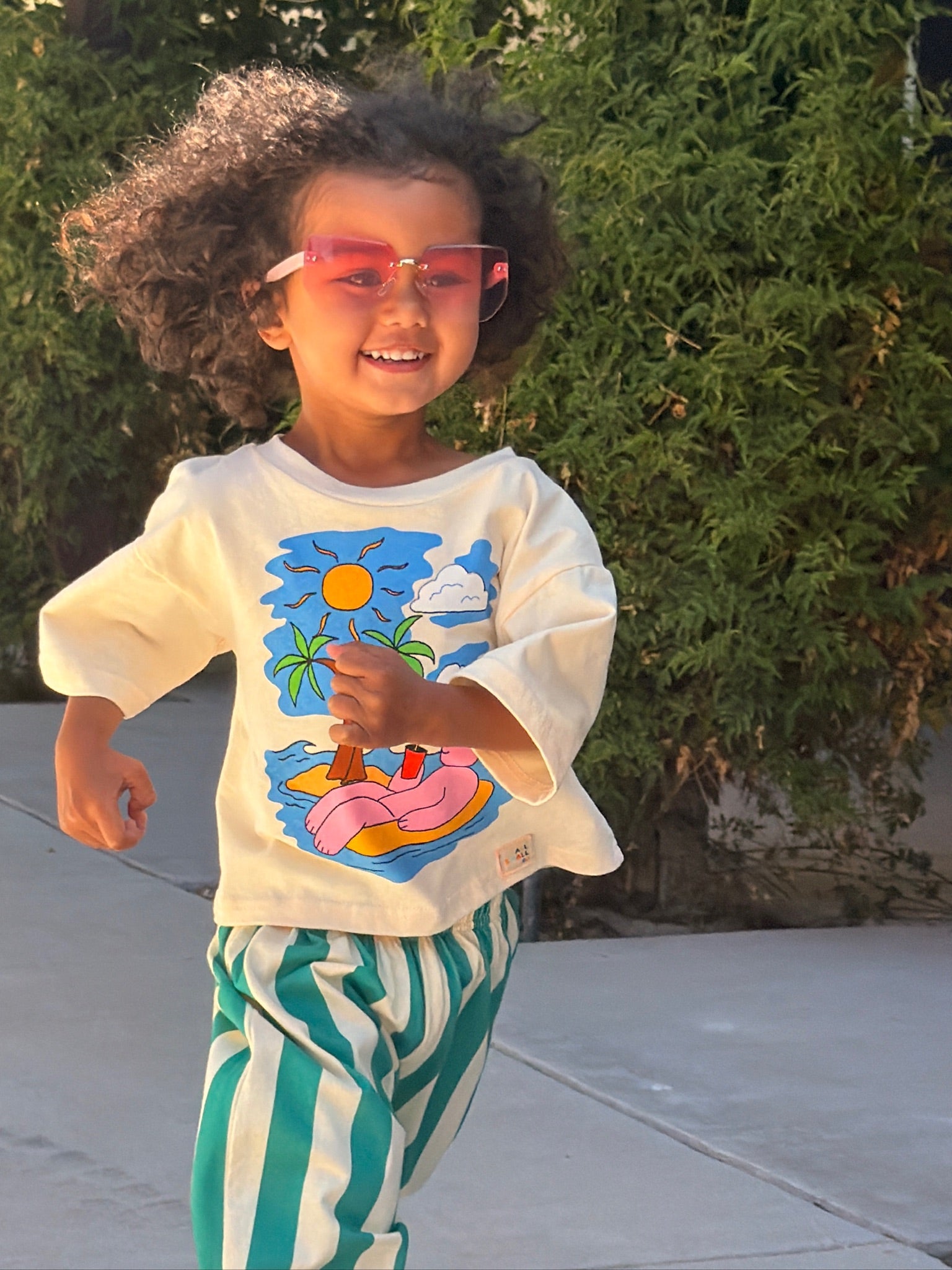Kids wearing colorful clothes