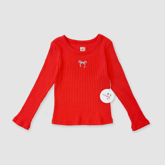 Pointelle Bow Tee