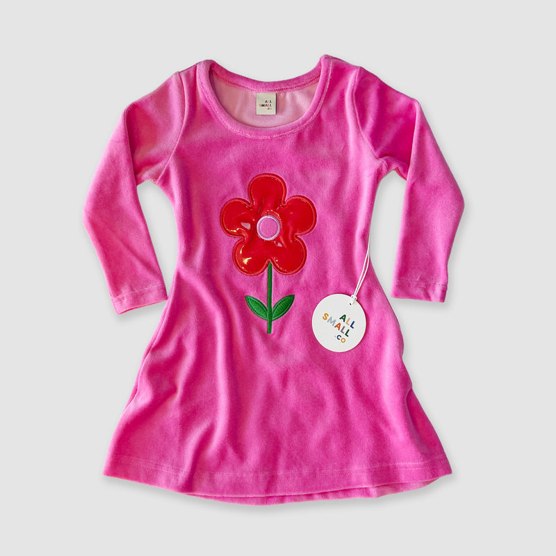 Cotton Velour Poppy Dress