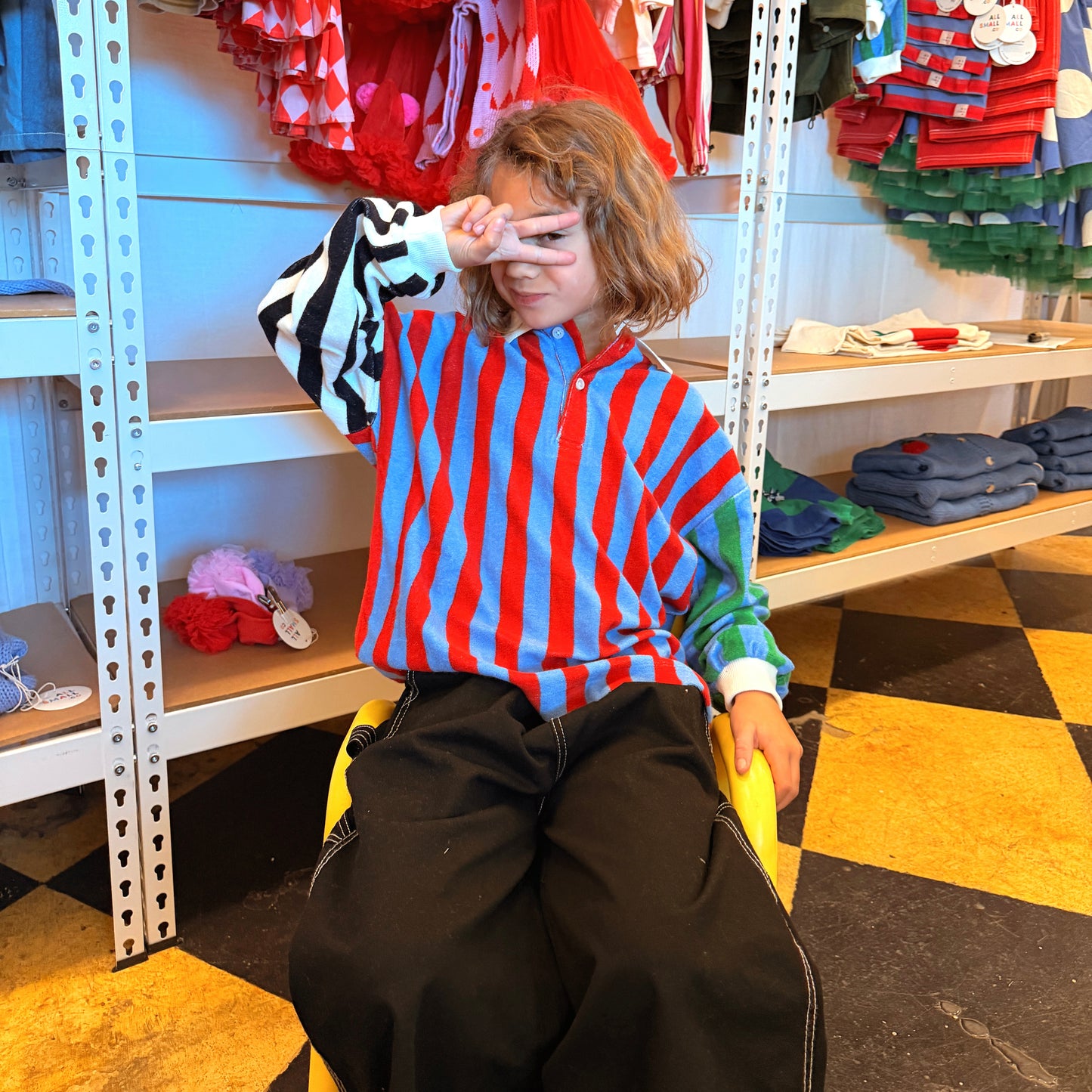 Rugby Striped Terry Polo Shirt