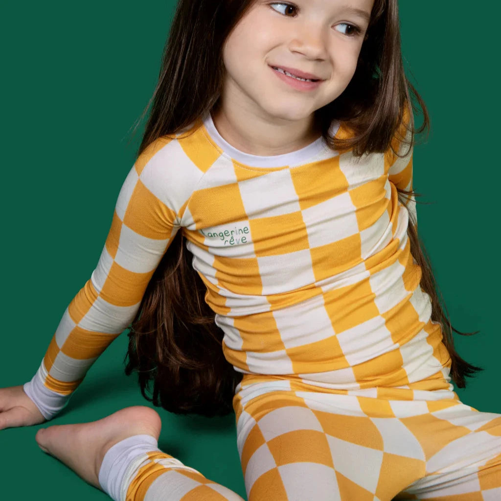 Big Yellow Checkered Jammies