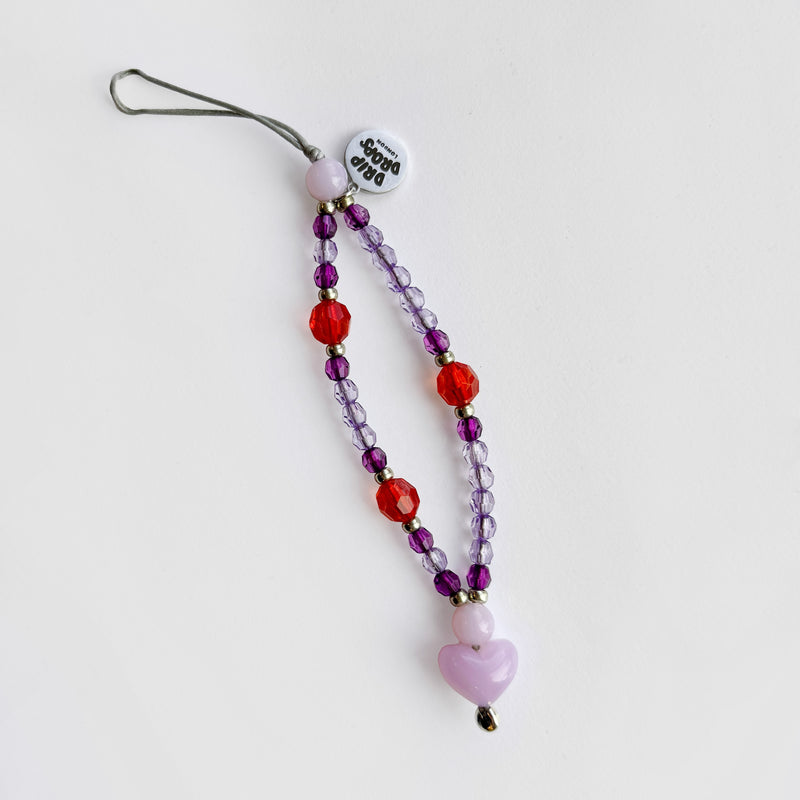 Sparkly Heart Bag Charm