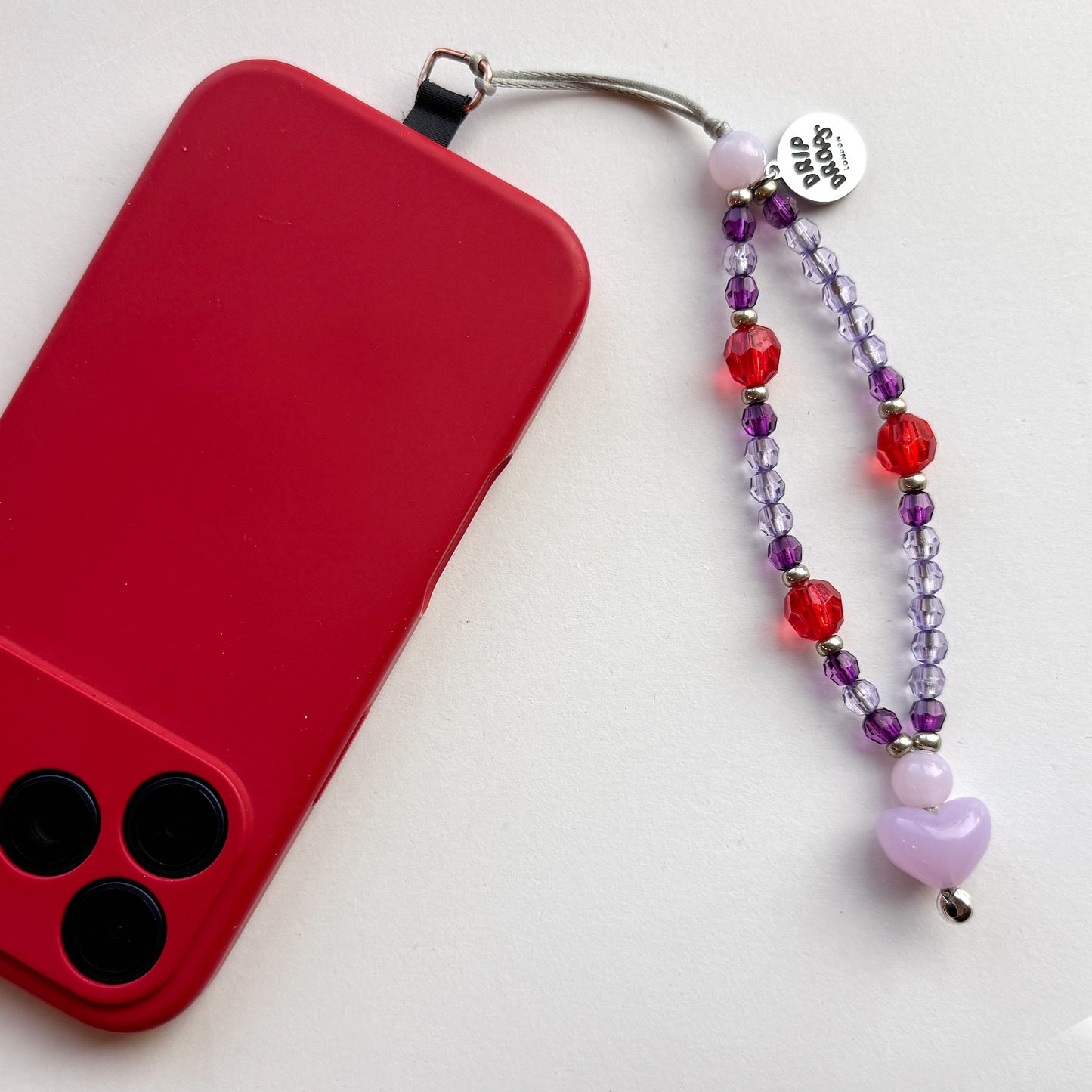 Sparkly Heart Bag Charm