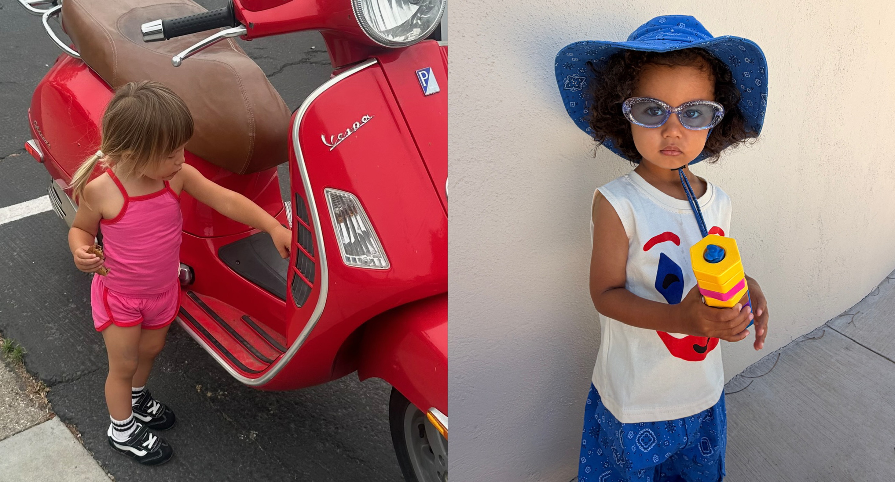 Kids wearing colorful clothes