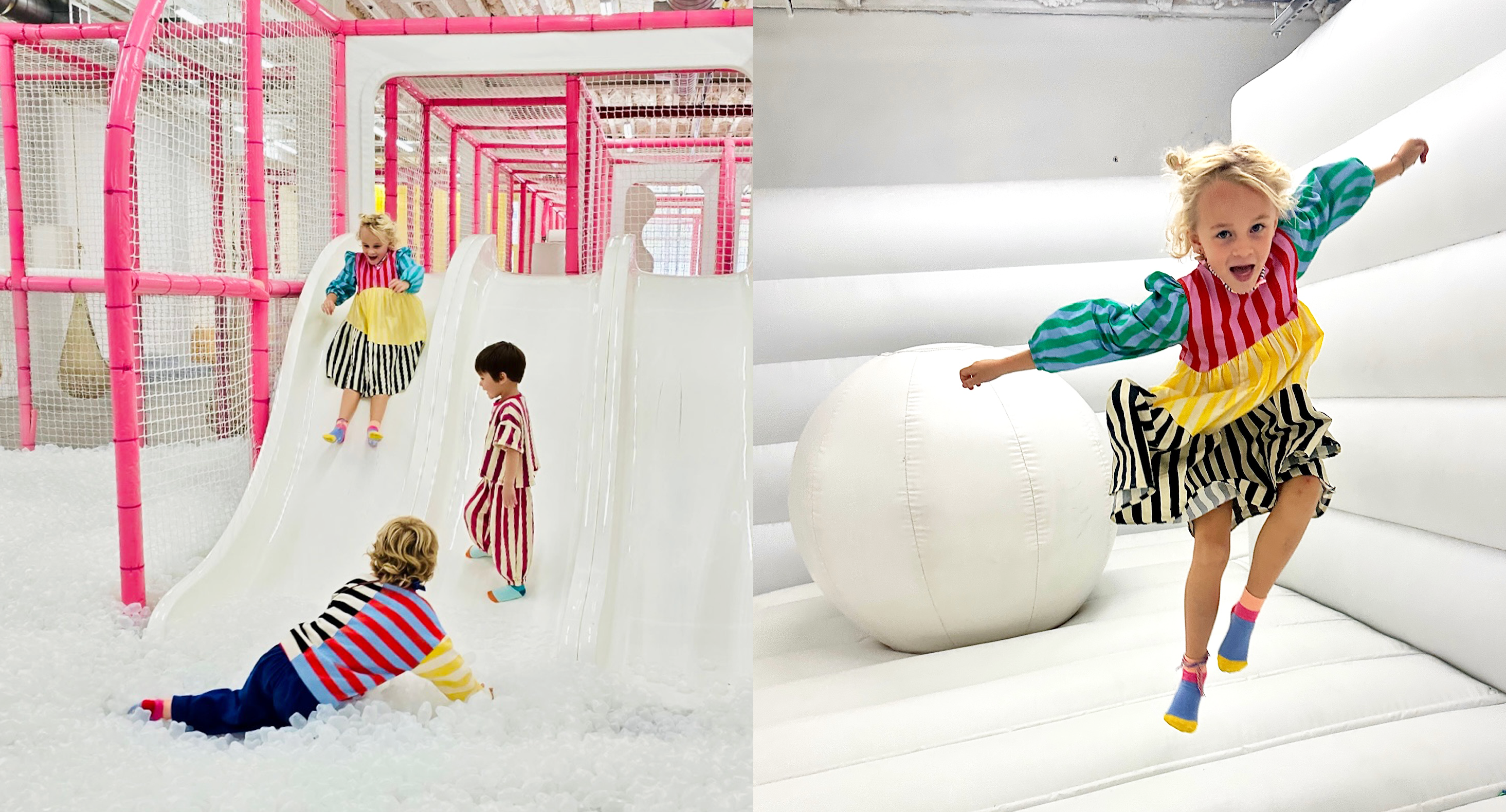 Kids wearing colorful clothes