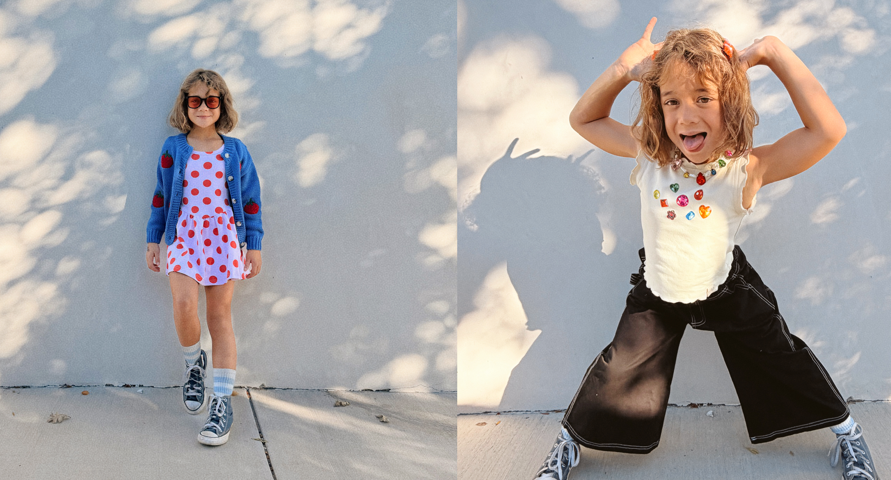 Kids wearing colorful clothes