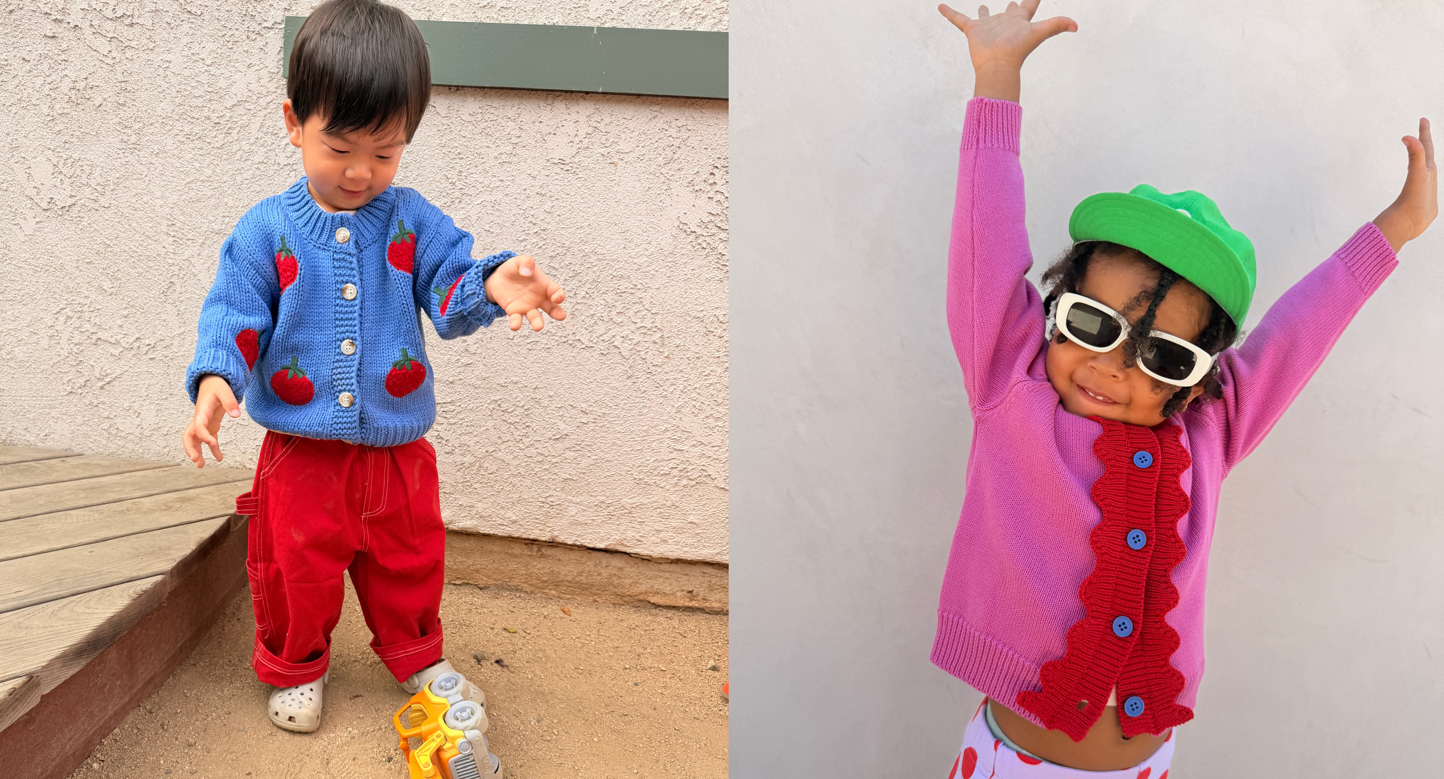 Kids wearing colorful clothes