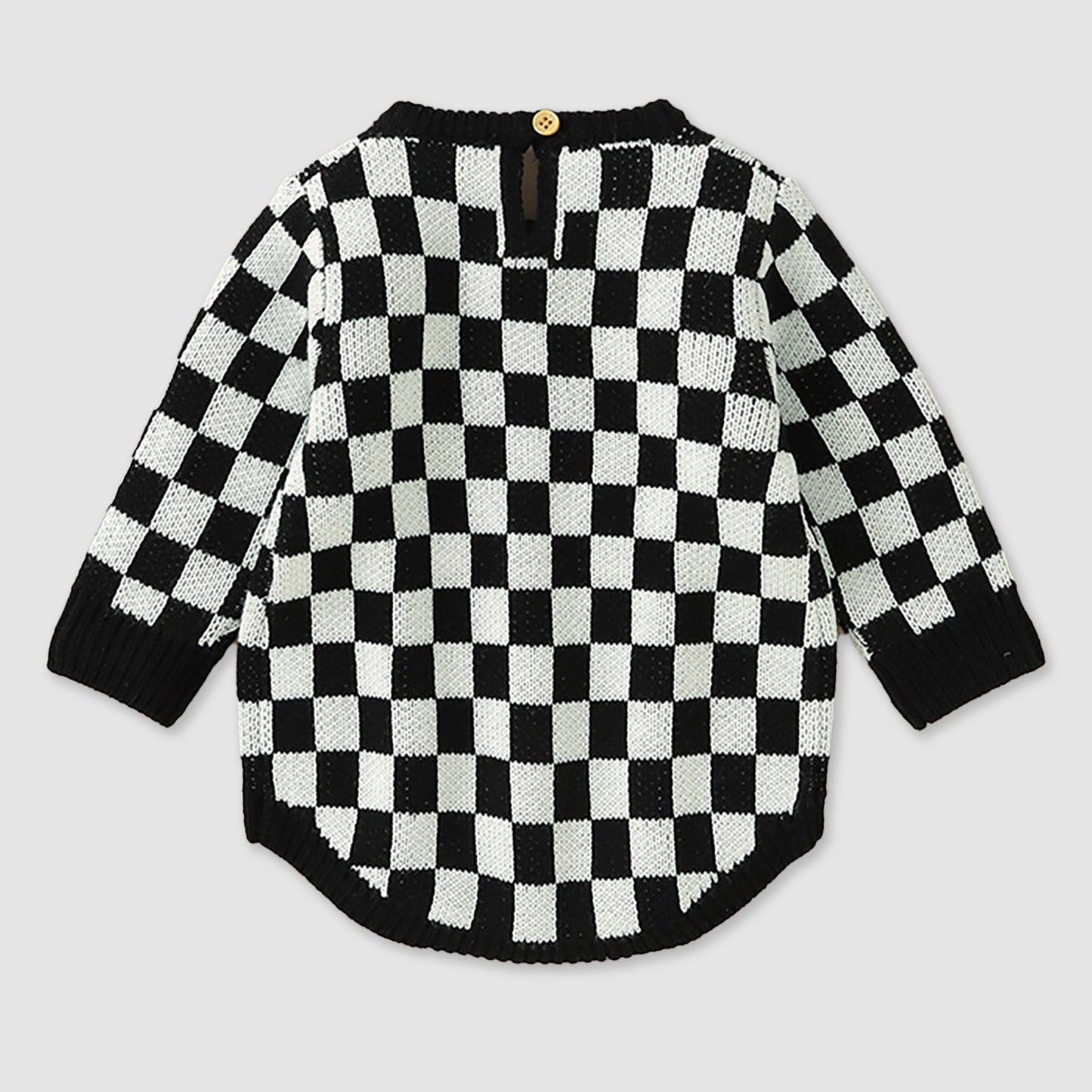 Checkered Sweater Onesie