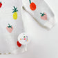 All Small Co Fruit Stand Romper Onesie Strawberry Cherries Orange Lemon Pineapple Sweater 
