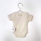 All Small Co Happy Face Onesie Smiley Face Yellow Cream Newborn Bodysuit